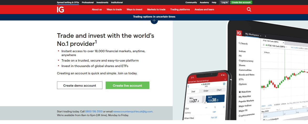 Step 1: Visit the IG Markets Website