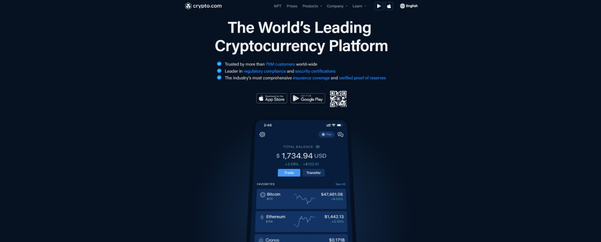 step 1 visit crypto com website