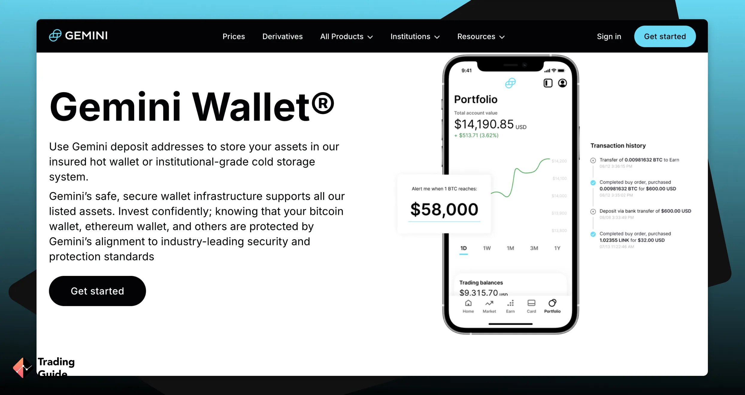 gemini wallet screen 1