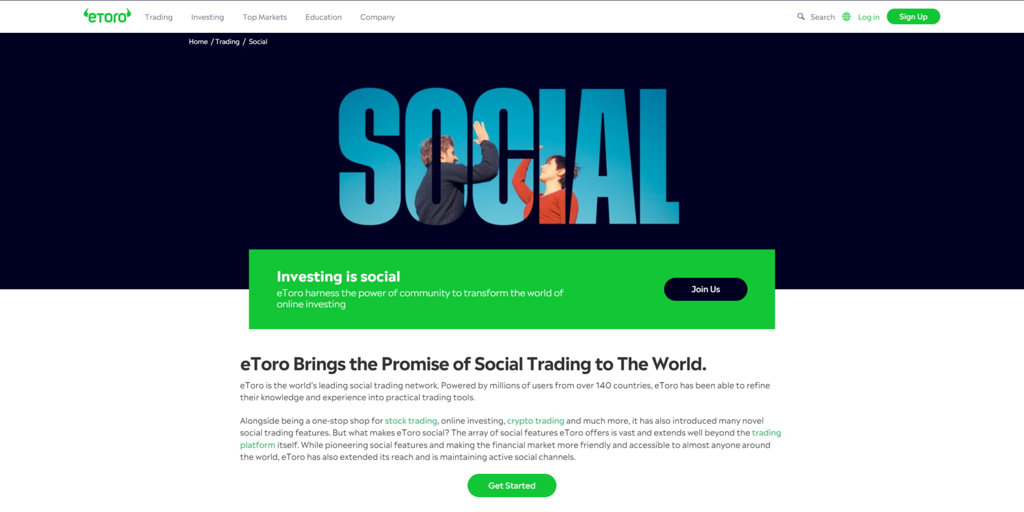 eToro social broker