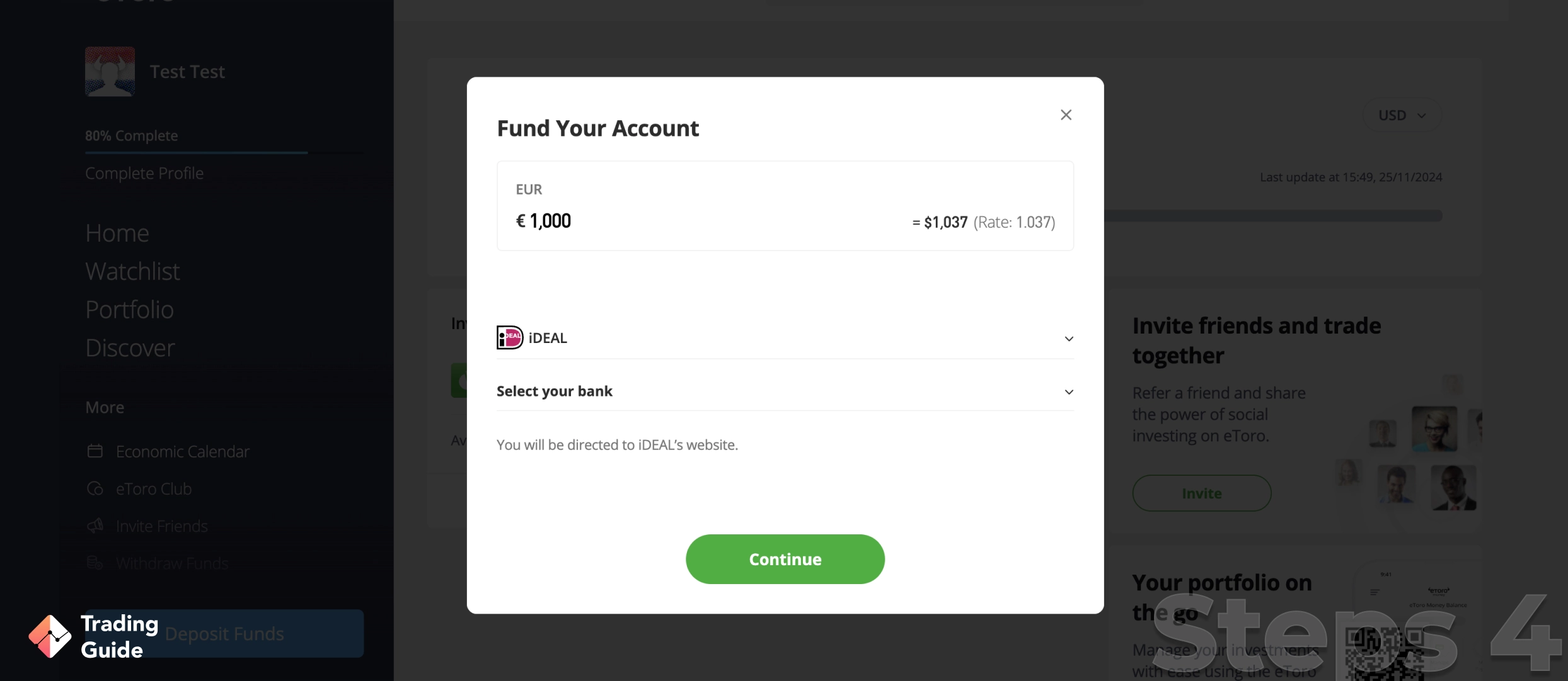 fund your account step 4