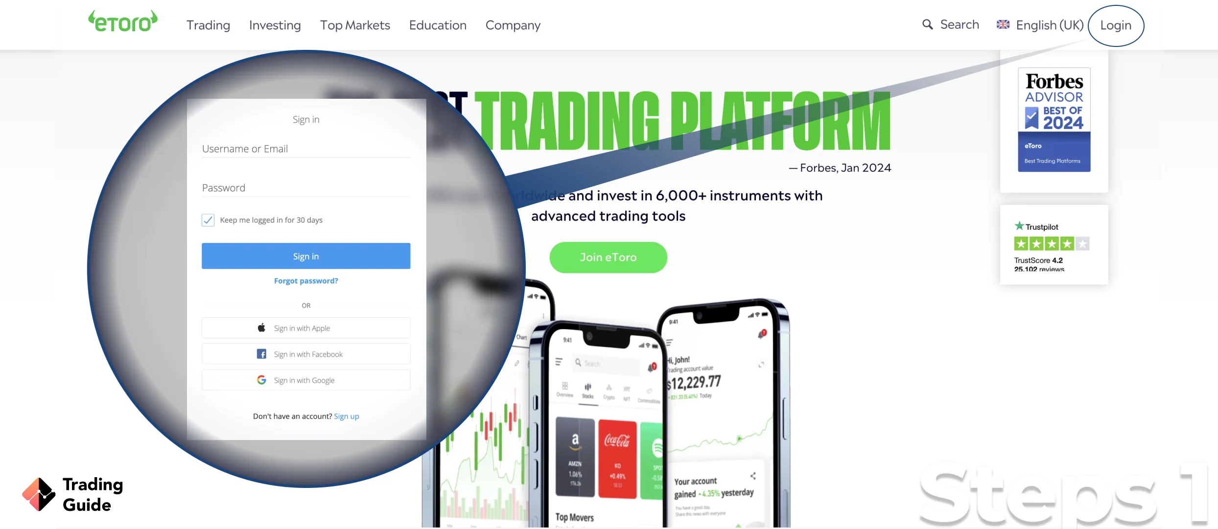 visit eToro step 1