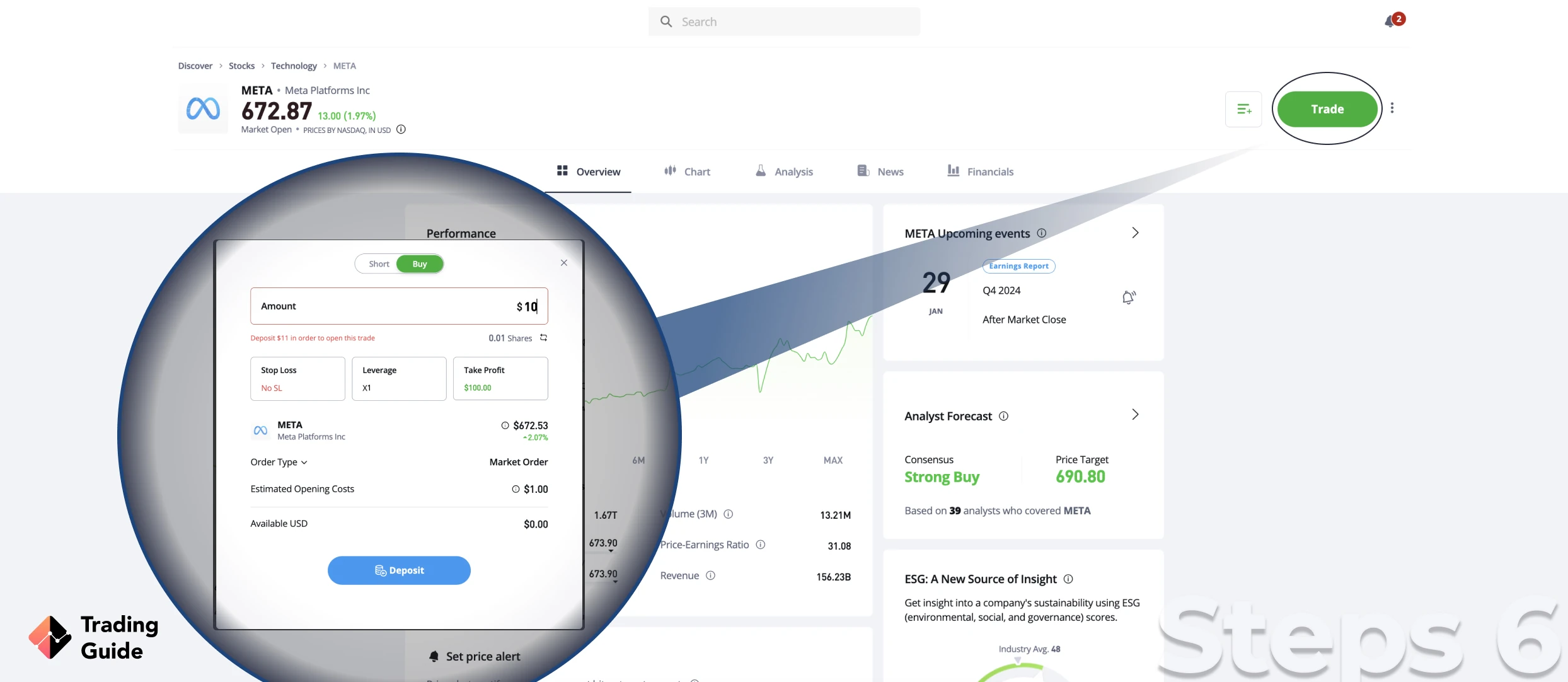 start trading meta shares step 6