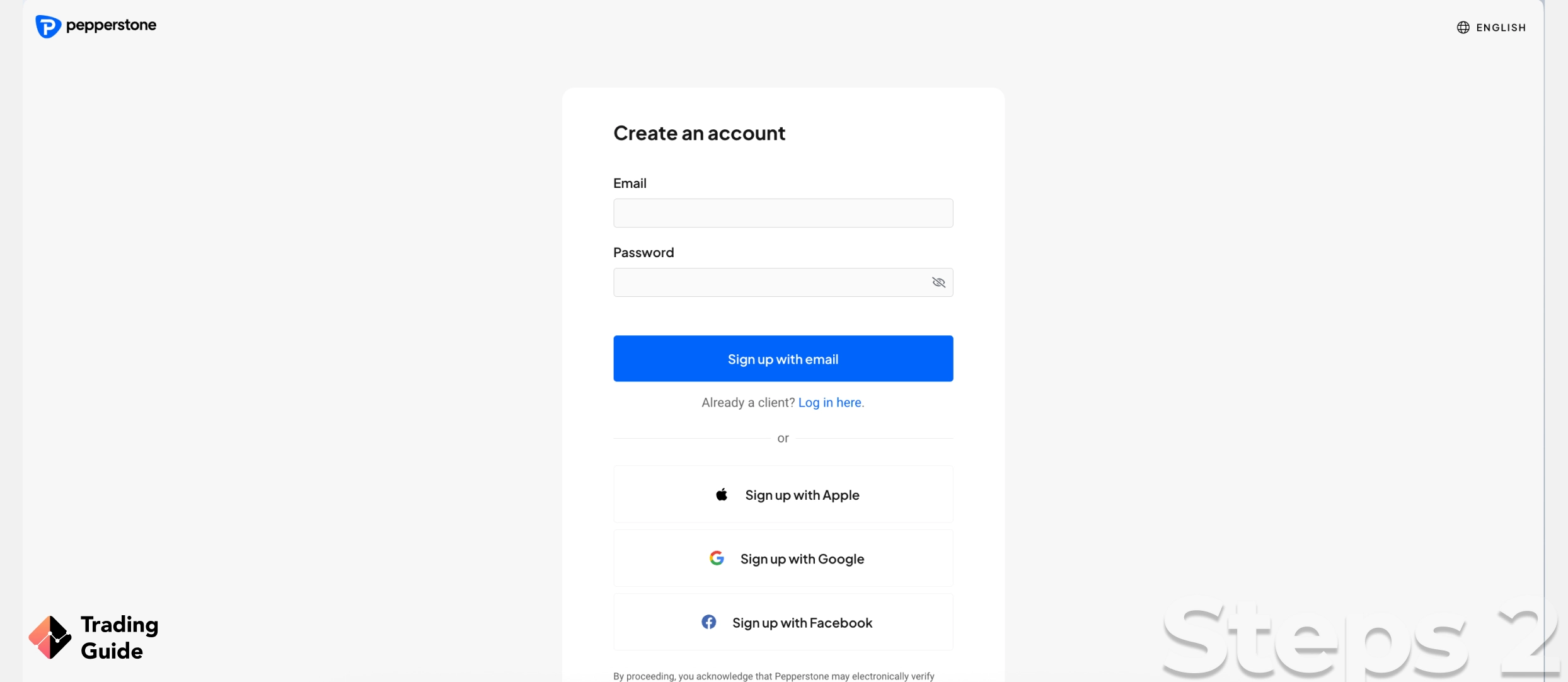 Complete the Account Registration Steps 2